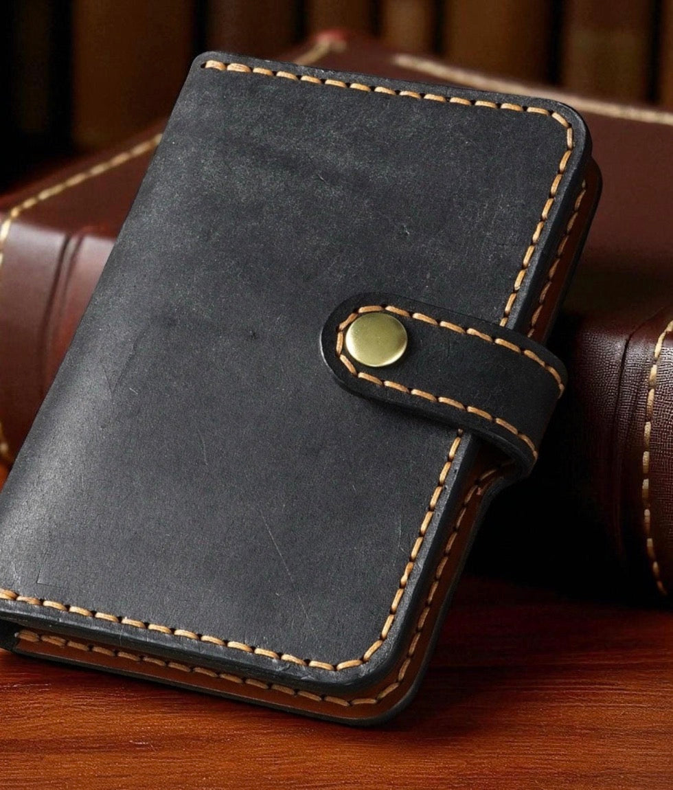 Handcrafted Leather Passport Wallet – Secure Travel Organizer