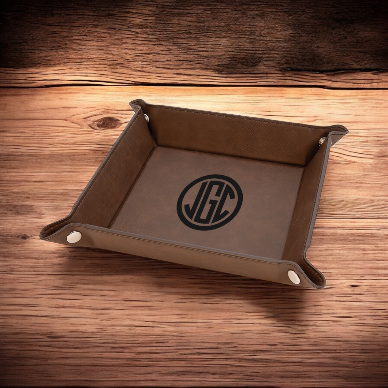 Personalized Leather Valet