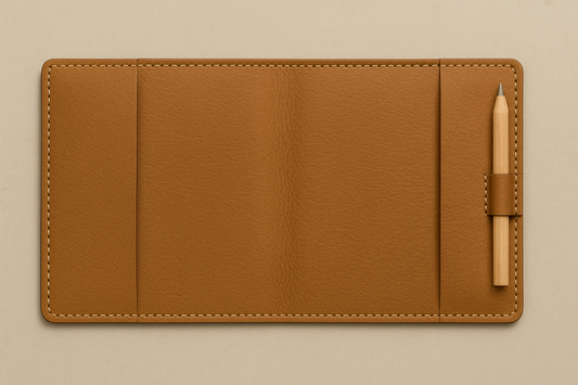 Rustic Leather Golf Score Card Holder with Pencil Loop – Premium Handmade Gift