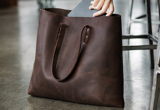 Rustic Leather Tote