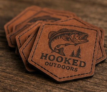 Custom Leather Hat Patch | Personalized Engraved Hat Patch