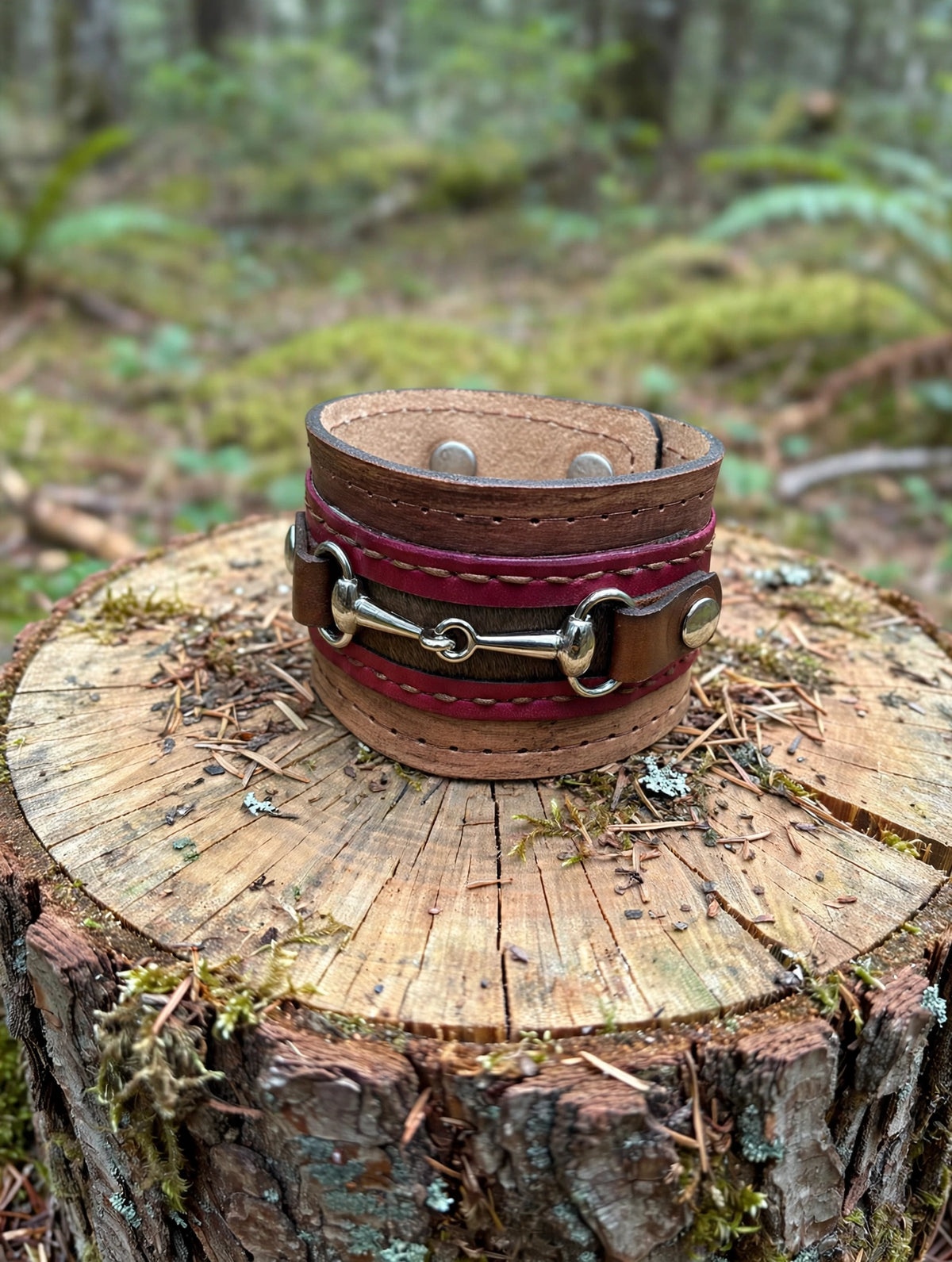 Snaffle bit cuff bracelet