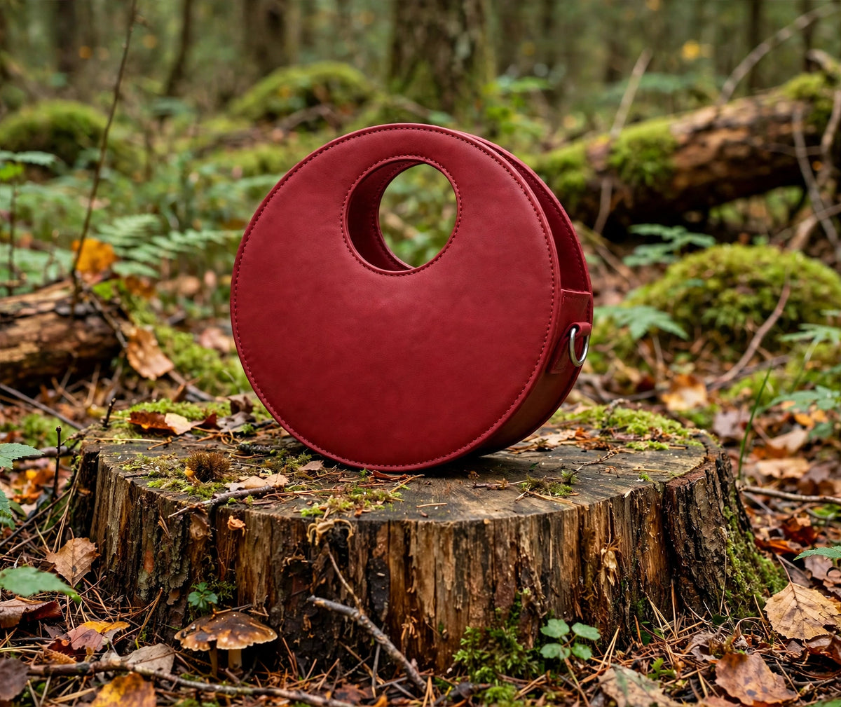 Handcrafted Leather Round Bag