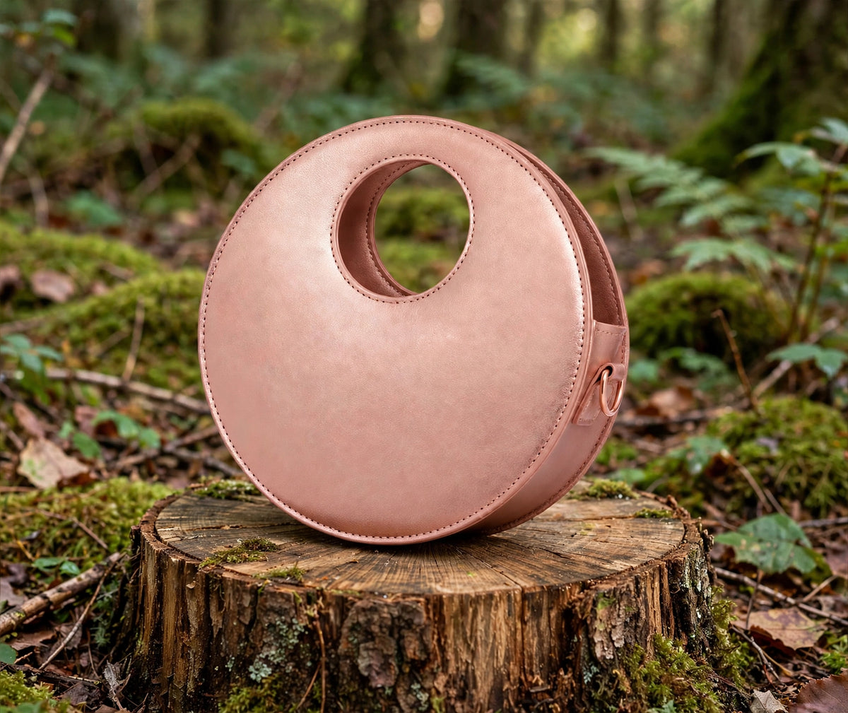 Handcrafted Leather Round Bag