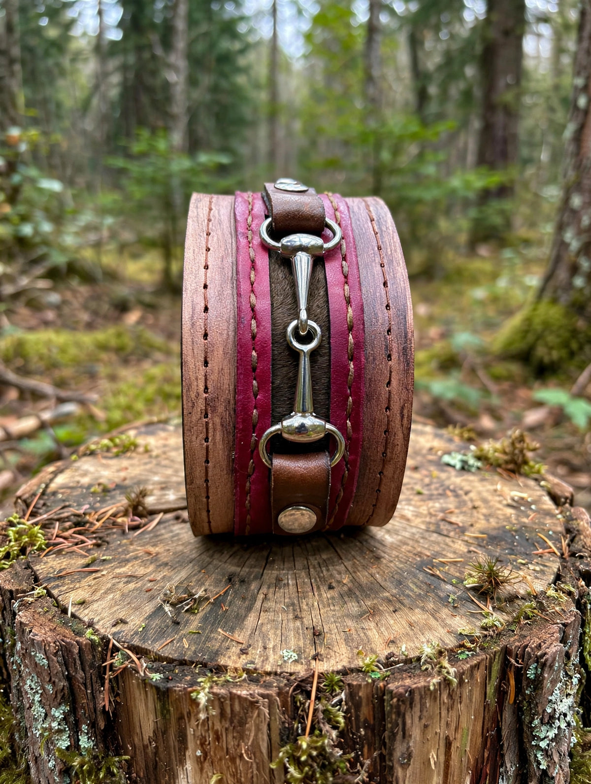 Snaffle bit cuff bracelet