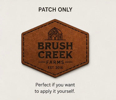 Custom Leather Hat Patch | Personalized Engraved Hat Patch