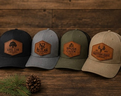Custom Leather Hat Patch | Personalized Engraved Hat Patch