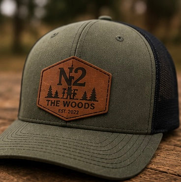 Custom Leather Hat Patch | Personalized Engraved Hat Patch