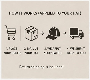 Custom Leather Hat Patch | Personalized Engraved Hat Patch