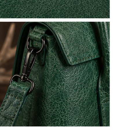 Western Crunch Leather Satchel Purse