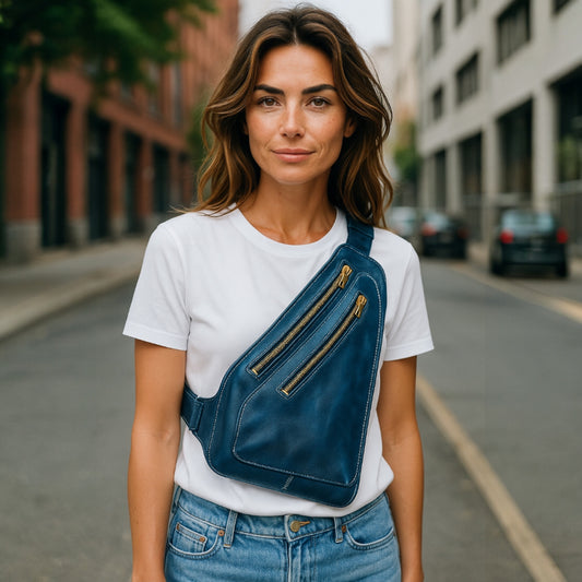 Leather Crossbody Sling Bag — Hands-Free Everyday Carry