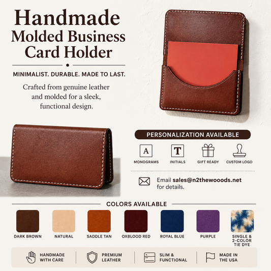 Handmade Leather Business Card Holder
