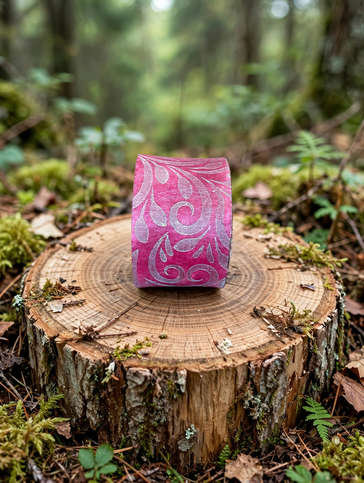 Handcrafted Leather Cuff Bracelet – Engraved