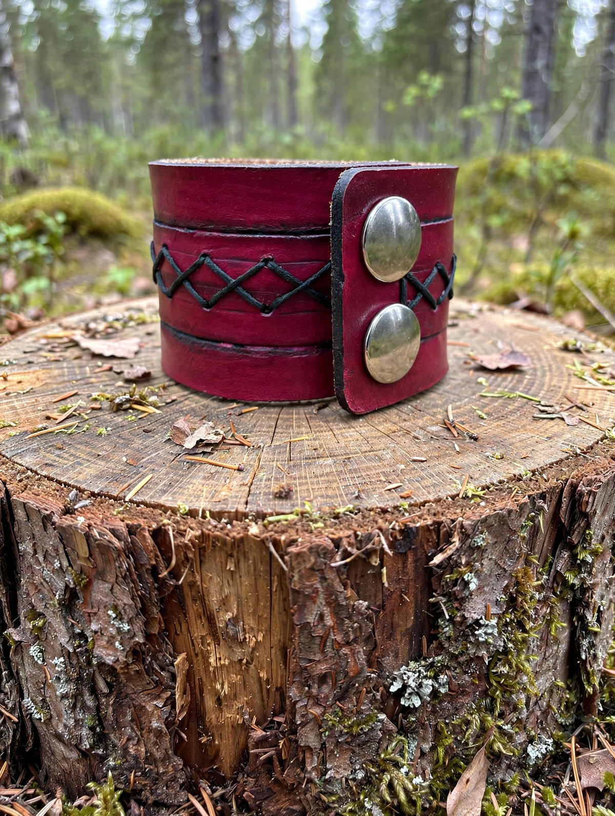 Handcrafted Leather Cuff Bracelet – Engraved