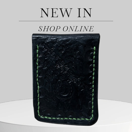 Leather magnetic money clip