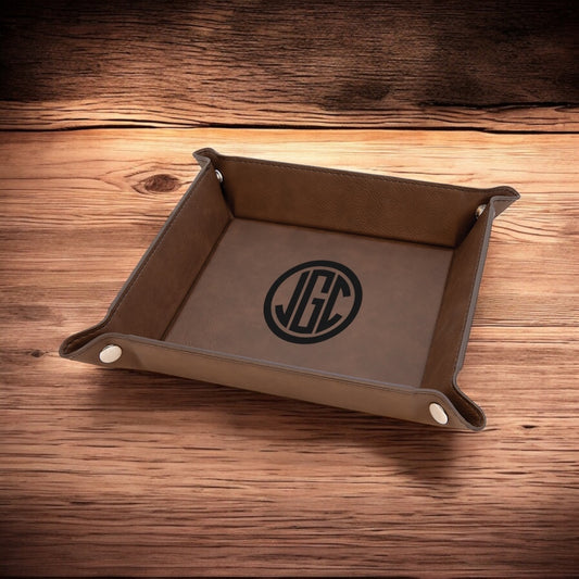 Personalized Leather Valet