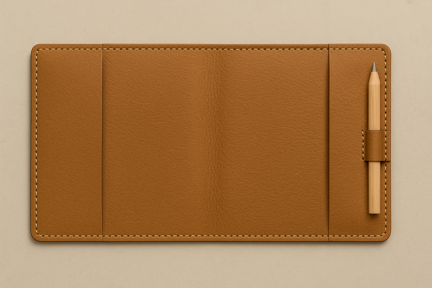 Rustic Leather Golf Score Card Holder with Pencil Loop – Premium Handmade Gift