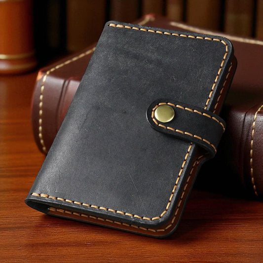 Handcrafted Leather Passport Wallet – Secure Travel Organizer