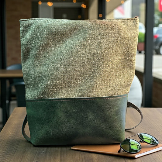 Pine Ridge Two-Tone Leather Backpack