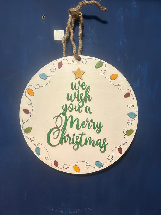 We Wish You A Merry Christmas - Tree Sign