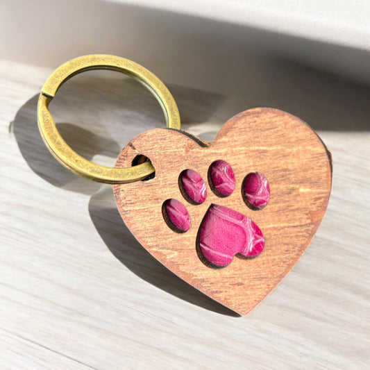 Paw Print Key Chain